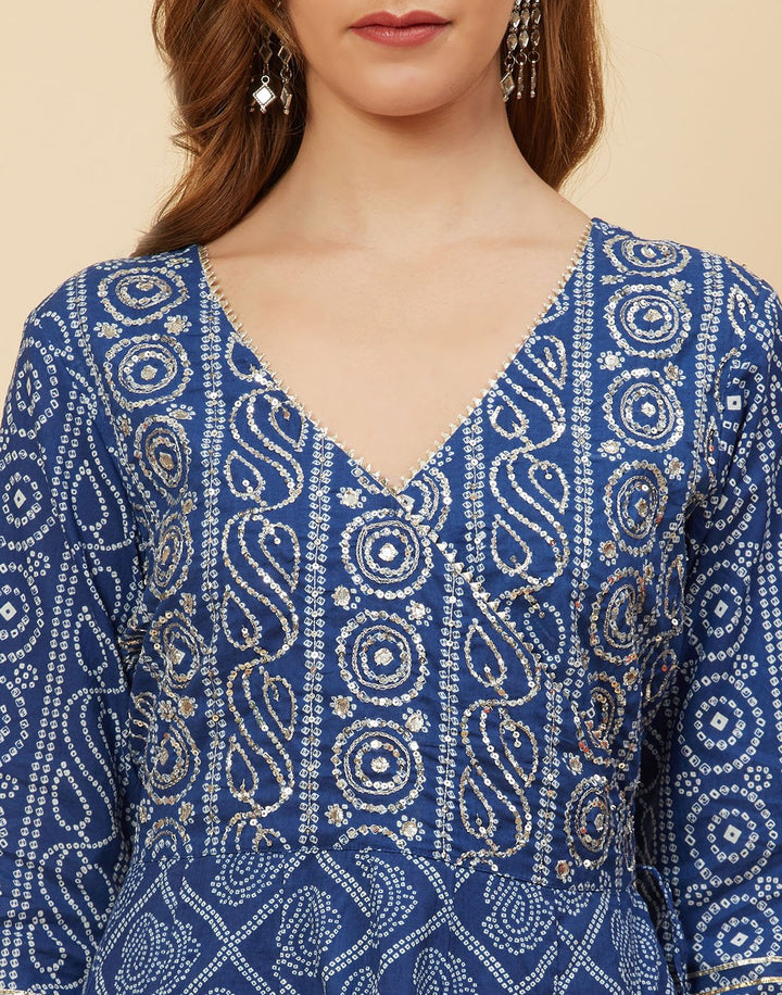 Printed Cotton Anarkali Kurti