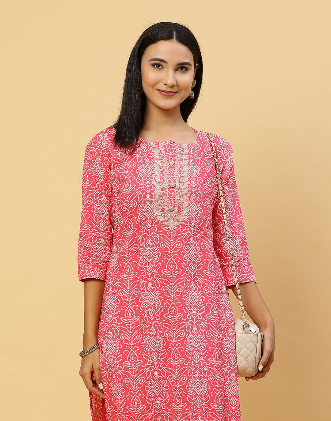 Printed Cotton Kurti With Pant