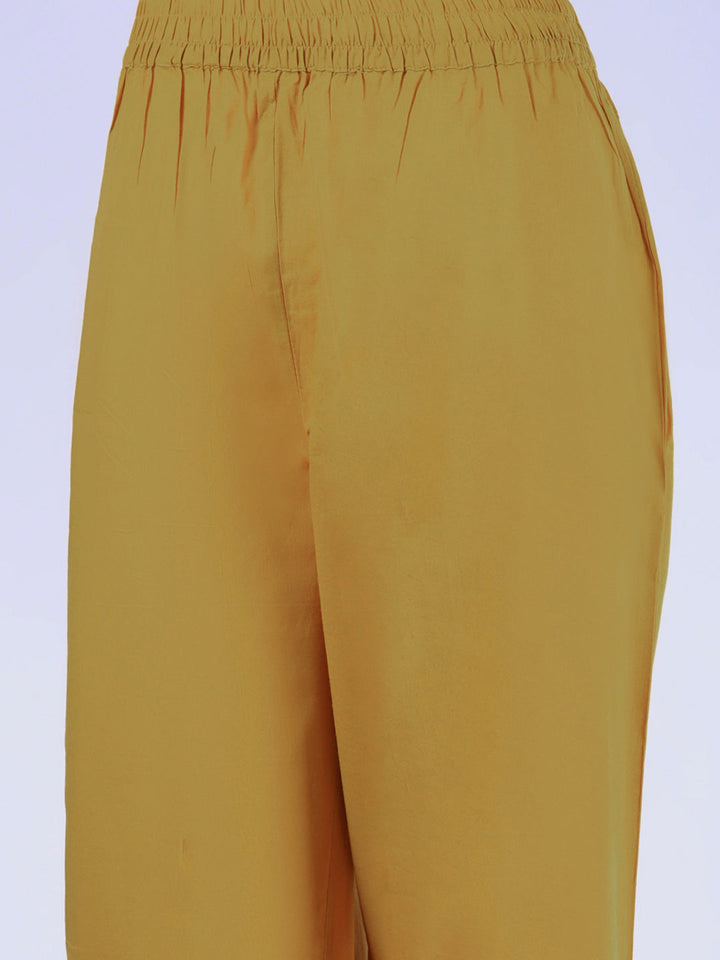 Embroidered Cotton Blend Kurta With Pant &amp; Dupatta