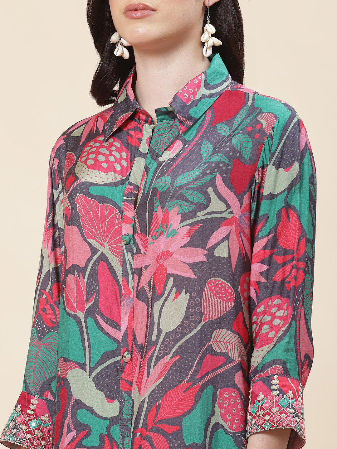 Printed Muslin Kurti With Pants