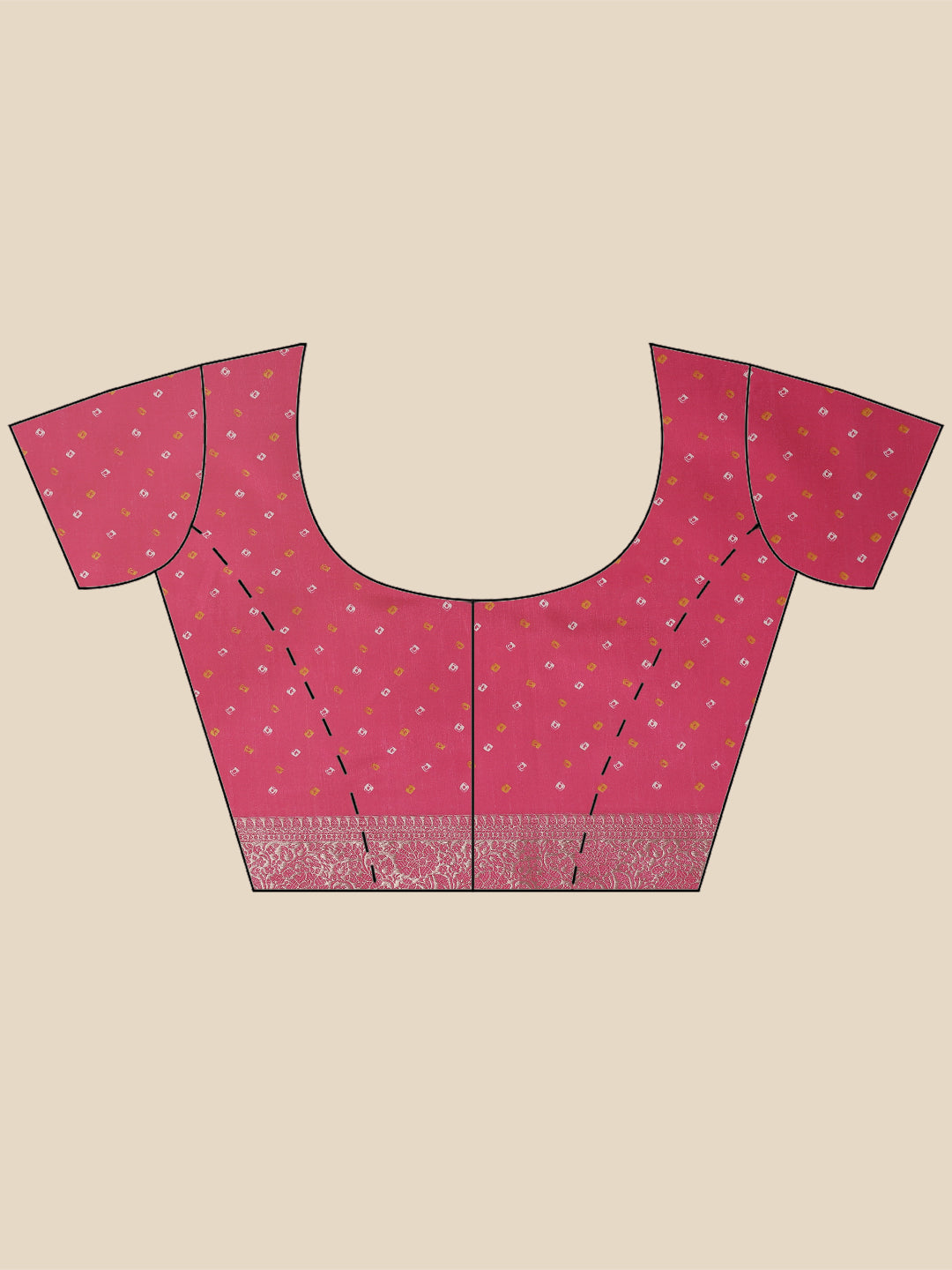 Zari Border Printed Handloom Saree