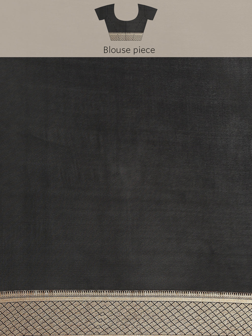 Antique Brocade Jaal Crepe Plain Saree