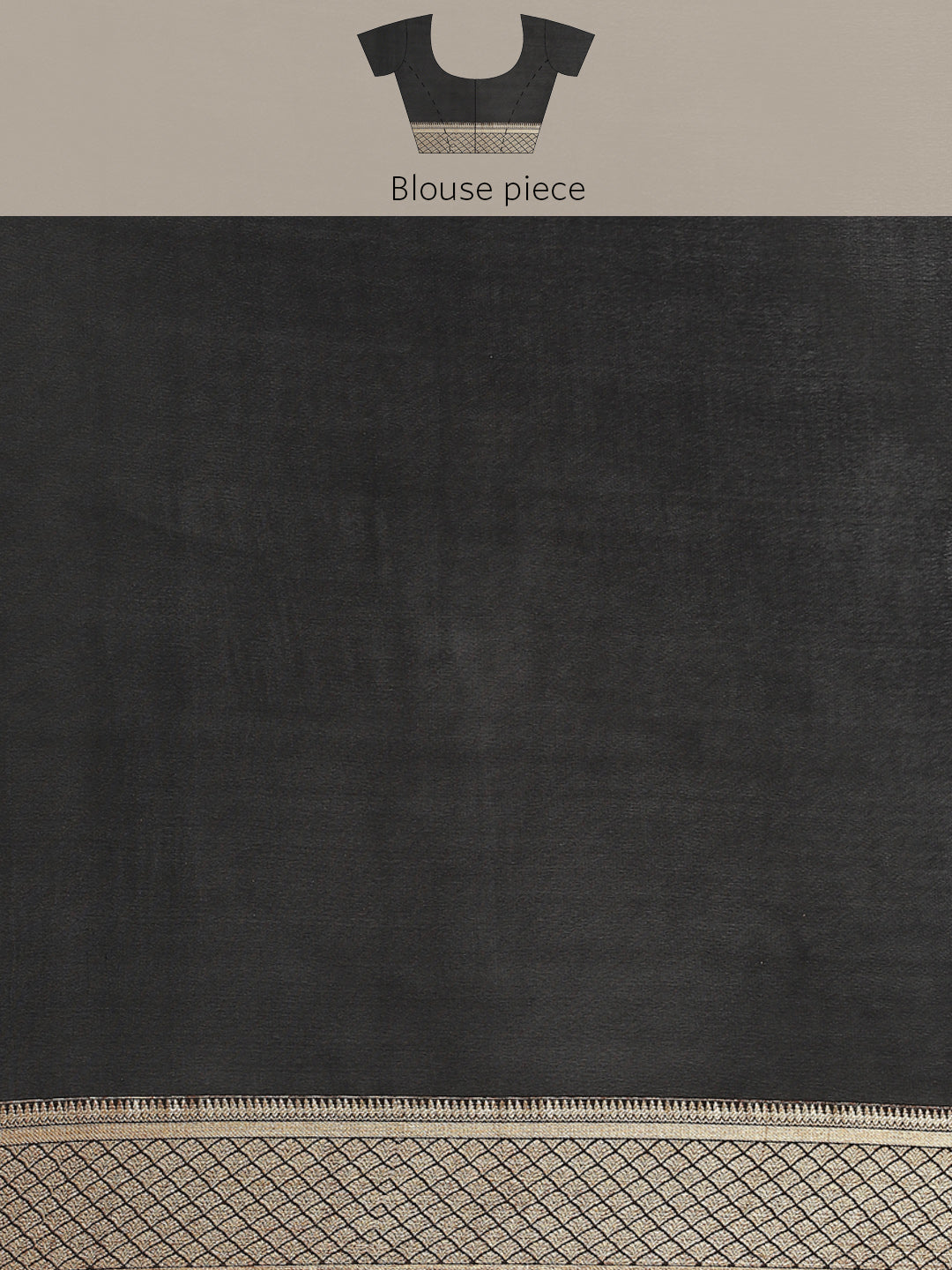 Antique Brocade Jaal Crepe Plain Saree