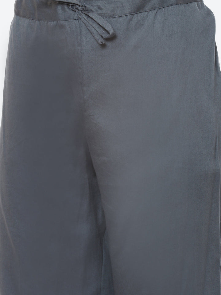 Resham Booti Cotton Kurta With Pant &amp; Dupatta