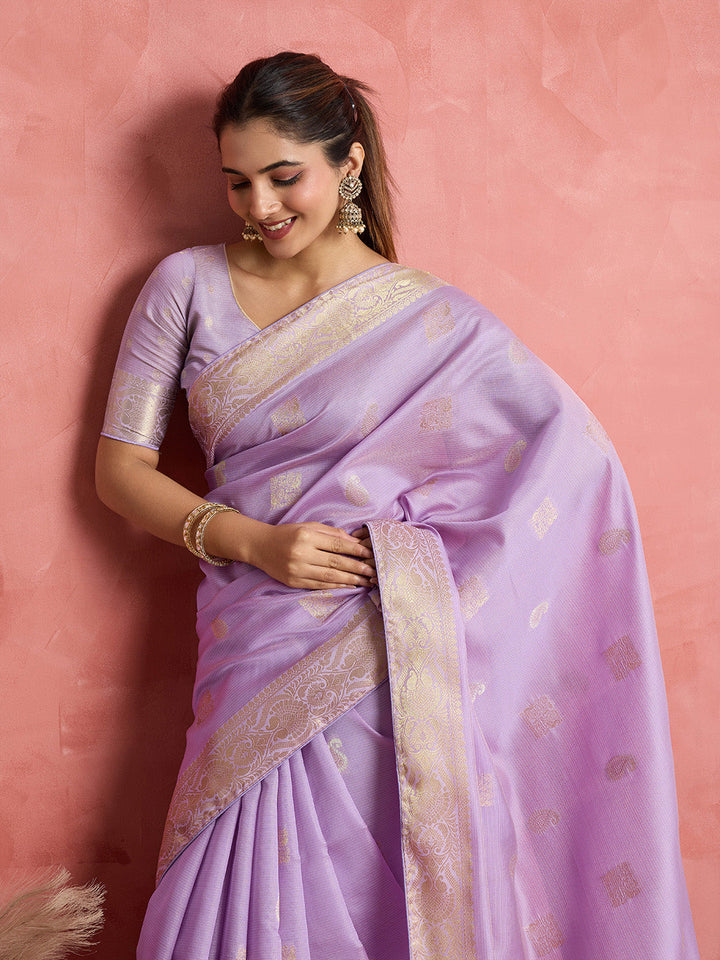 Woven Design Linen Blend Saree
