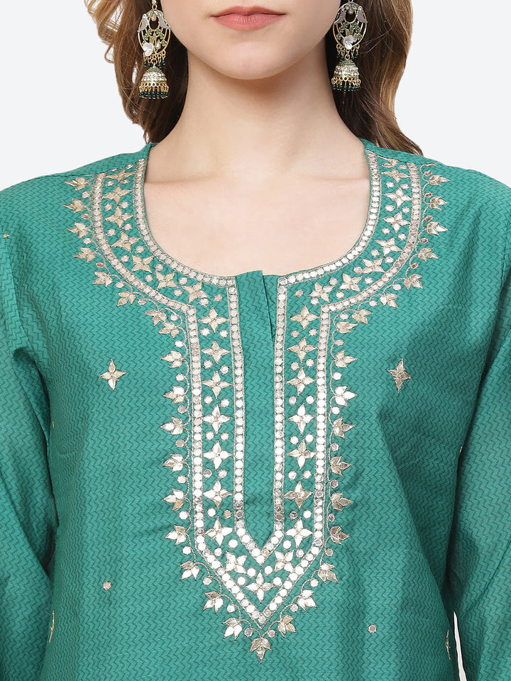 Embroidered Cotton Chanderi Lehenga Choli With Chanderi Dupatta