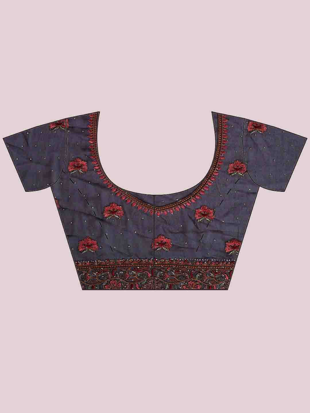 Embroidered Georgette Saree