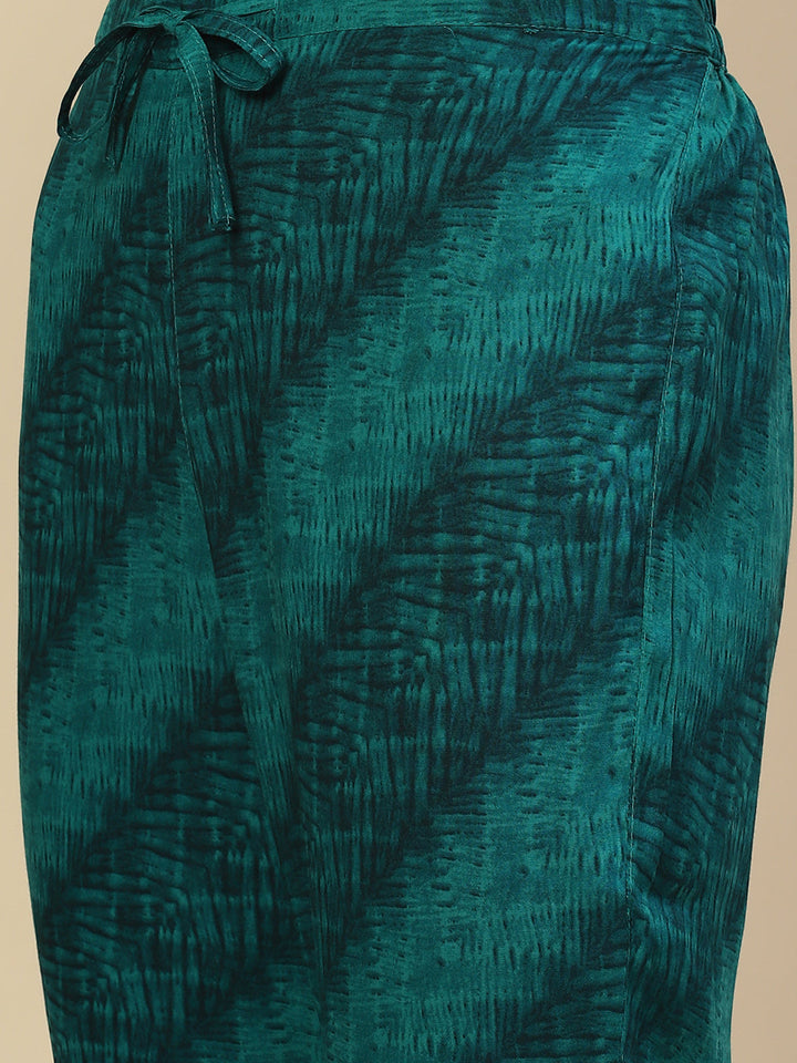 Bandhani Printed Cotton Kurta With Pants &amp; Dupatta