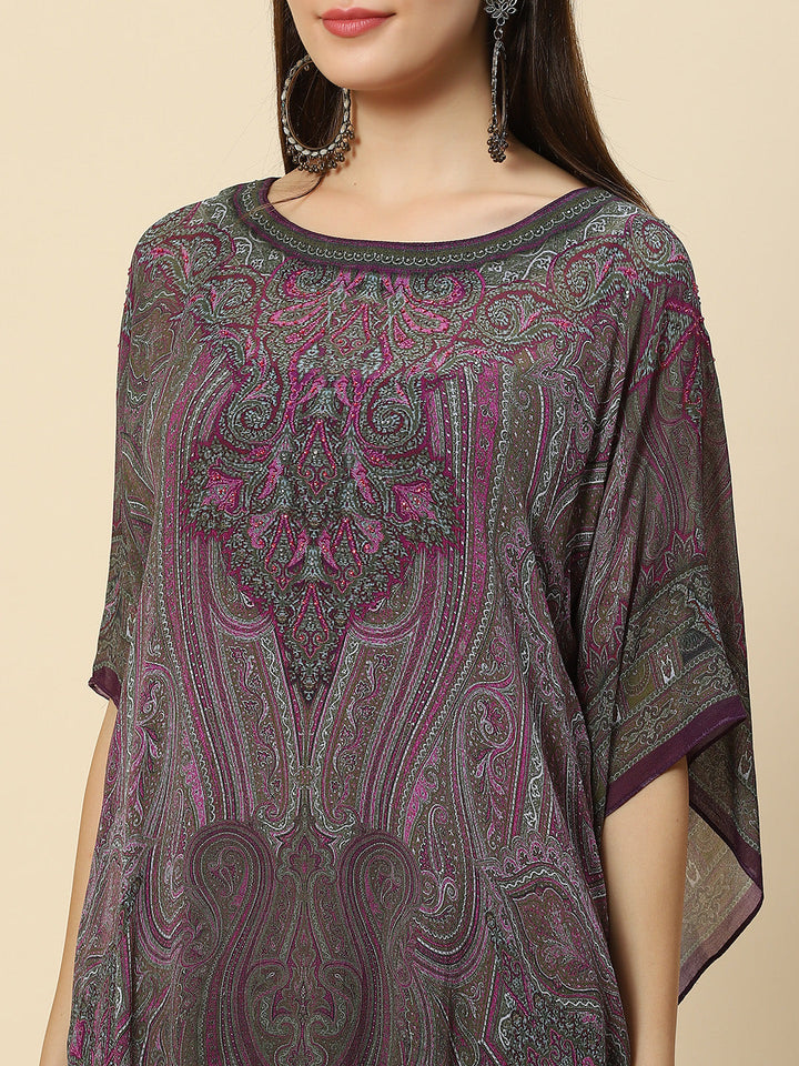 Digital Printed Georgette Kaftan Kurta
