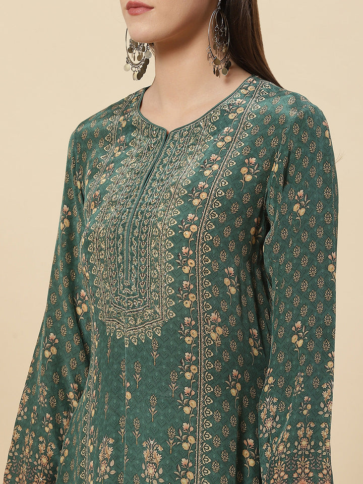 Printed Crepe Kurta