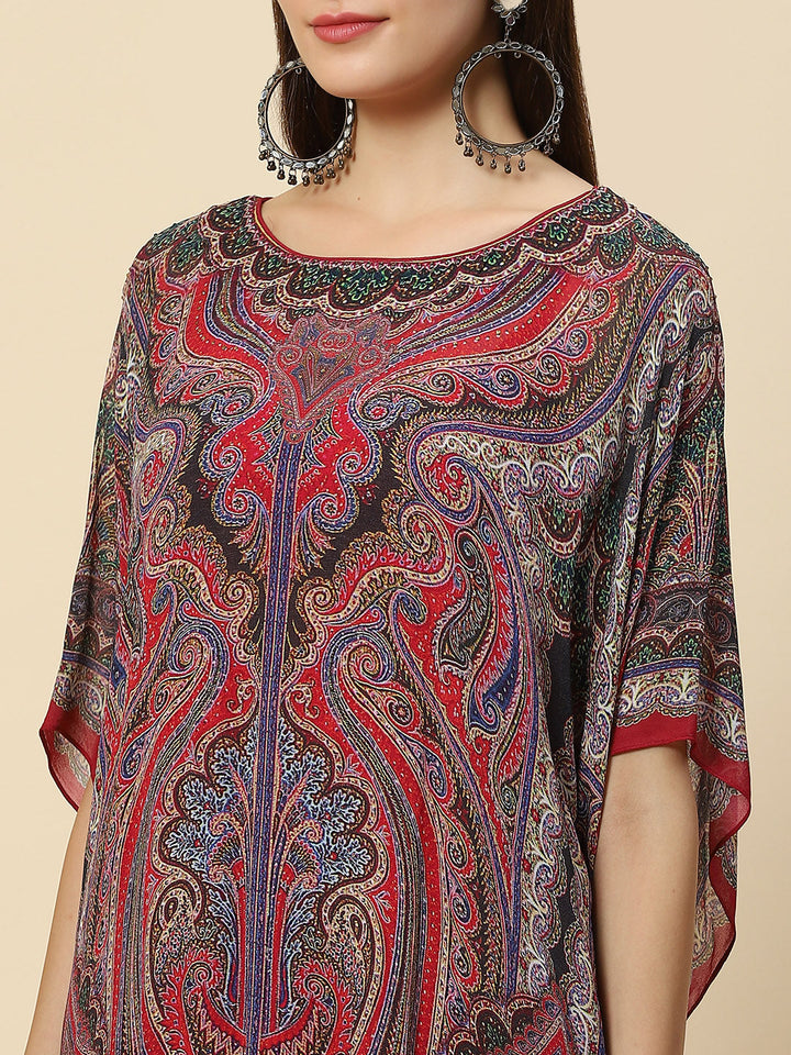 Digital Printed Georgette Kaftan Kurta