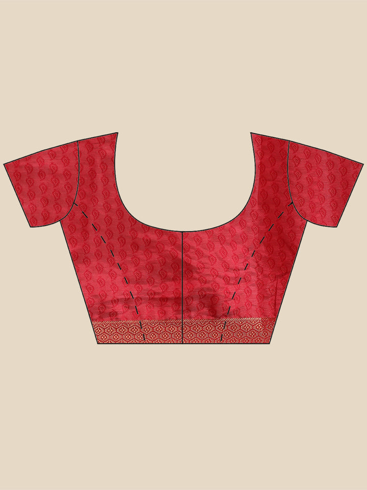 Plain Zari Border Handloom Woven Saree