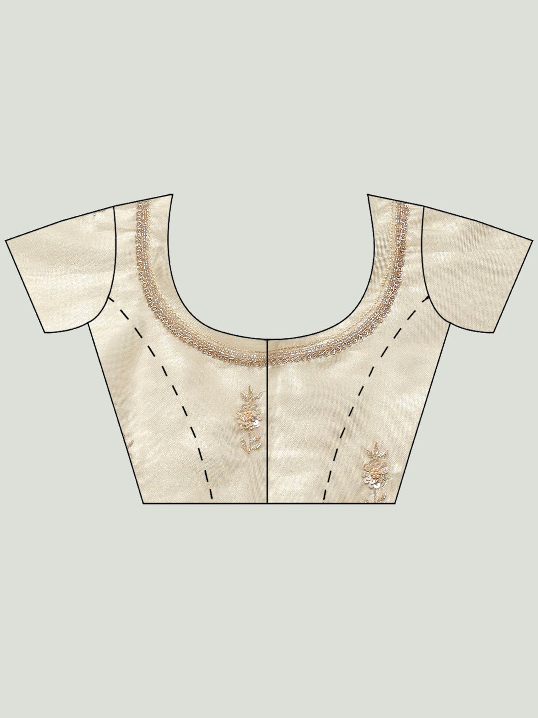Sequence Embroidery Tissue Saree