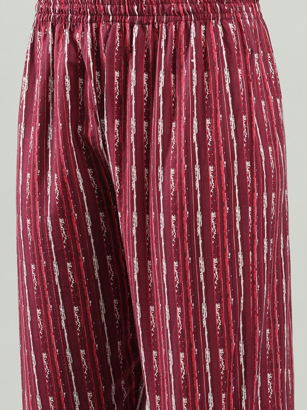 Printed Cotton Blend Kurta With Pants &amp; Dupatta