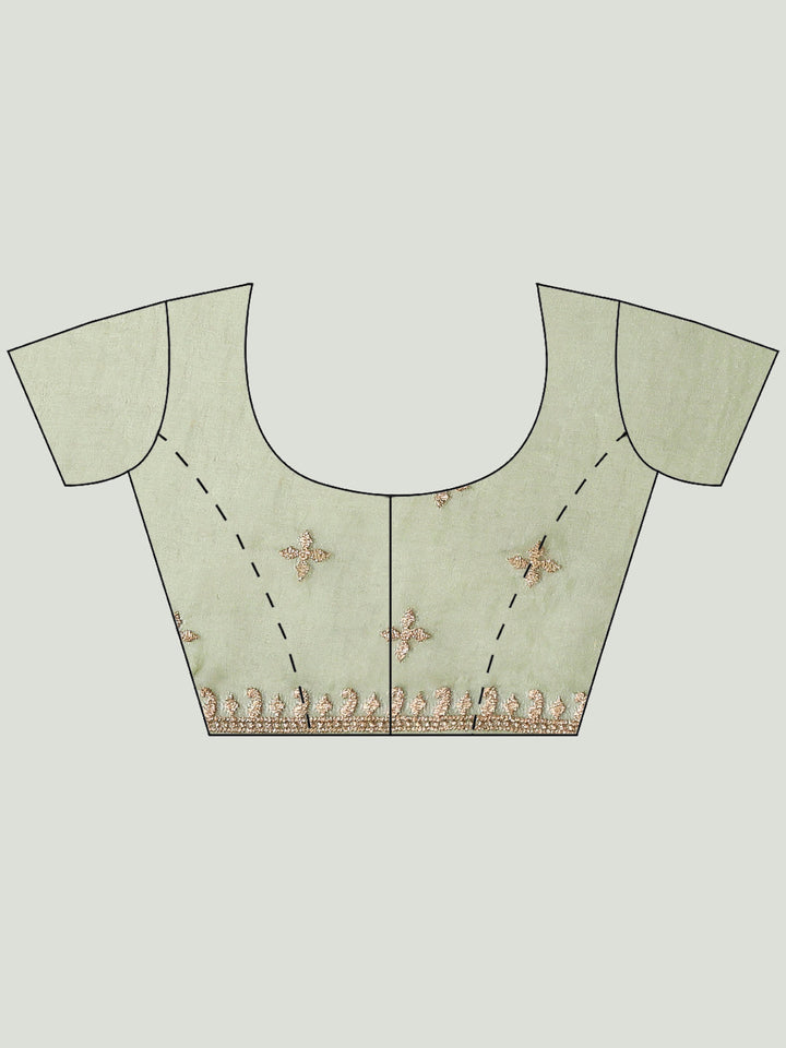 Embroidery Border Organza Saree