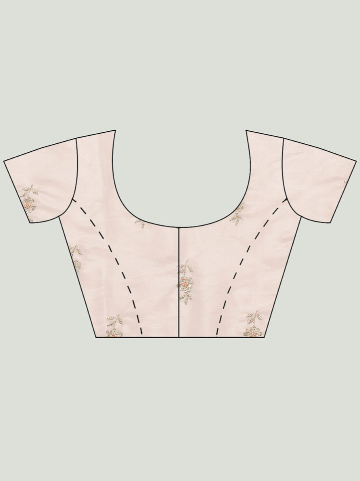Sequence Embroidery Tissue Saree