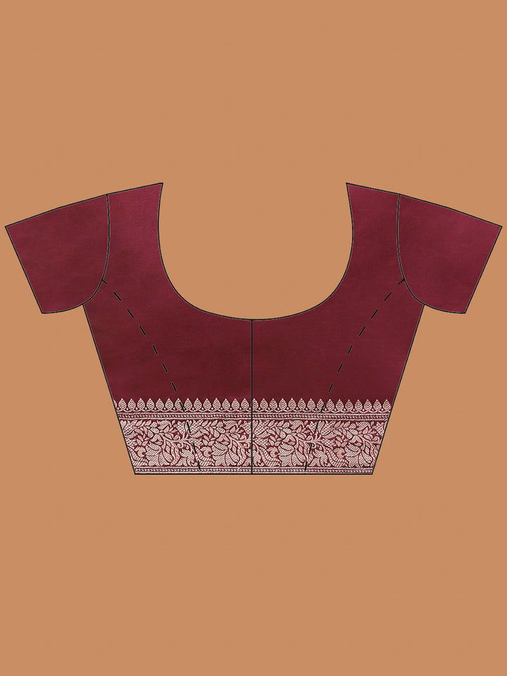 Zari Border Booti Art Silk Woven Saree