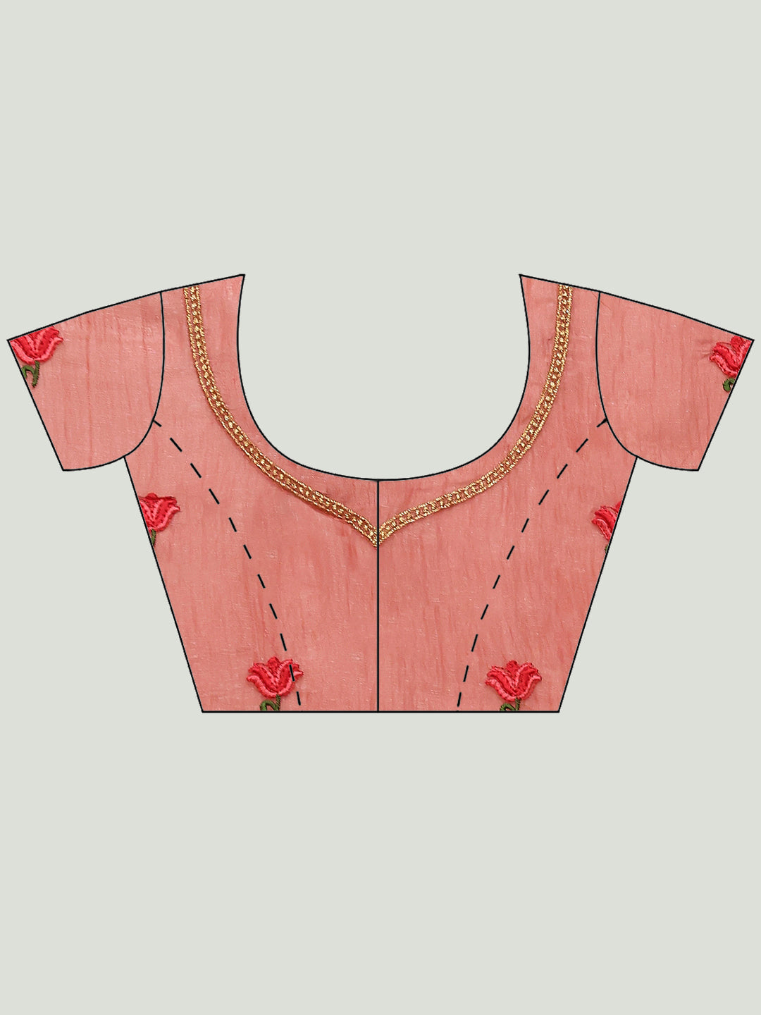 Embroidery Border Organza Saree