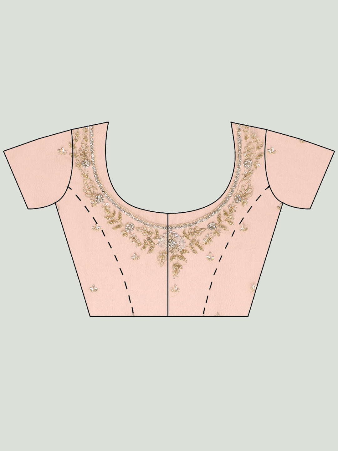 Sequence Embroidery Tissue Saree
