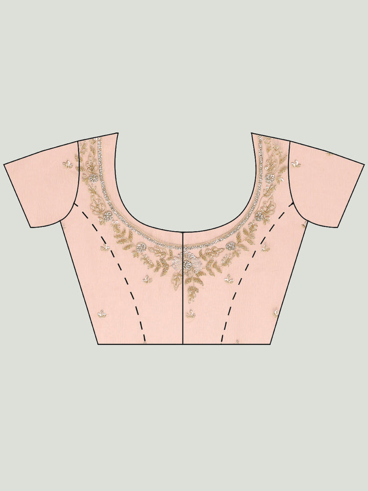 Sequence Embroidery Tissue Saree
