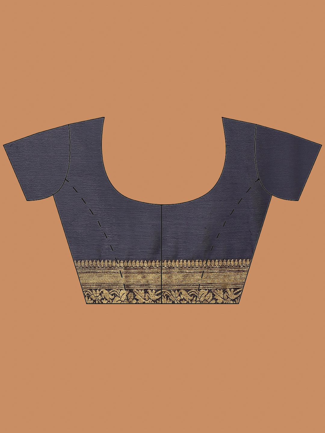 Zari Border Booti Art Chiffon Woven Saree