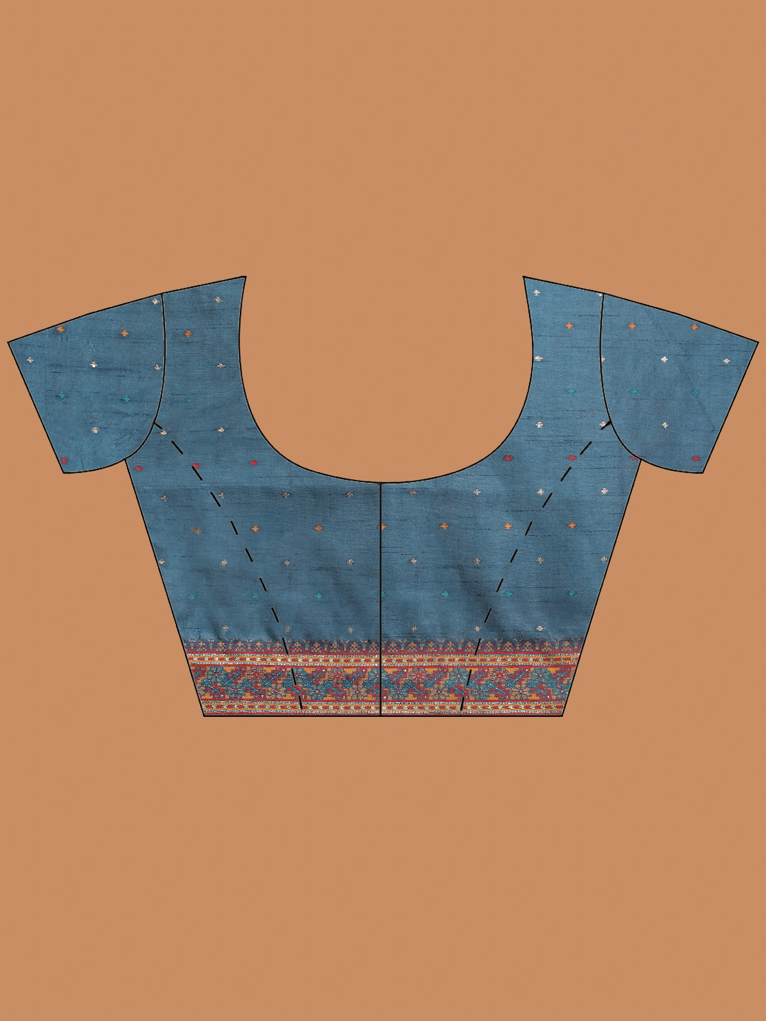 Zari Border Booti Art Silk Woven Saree