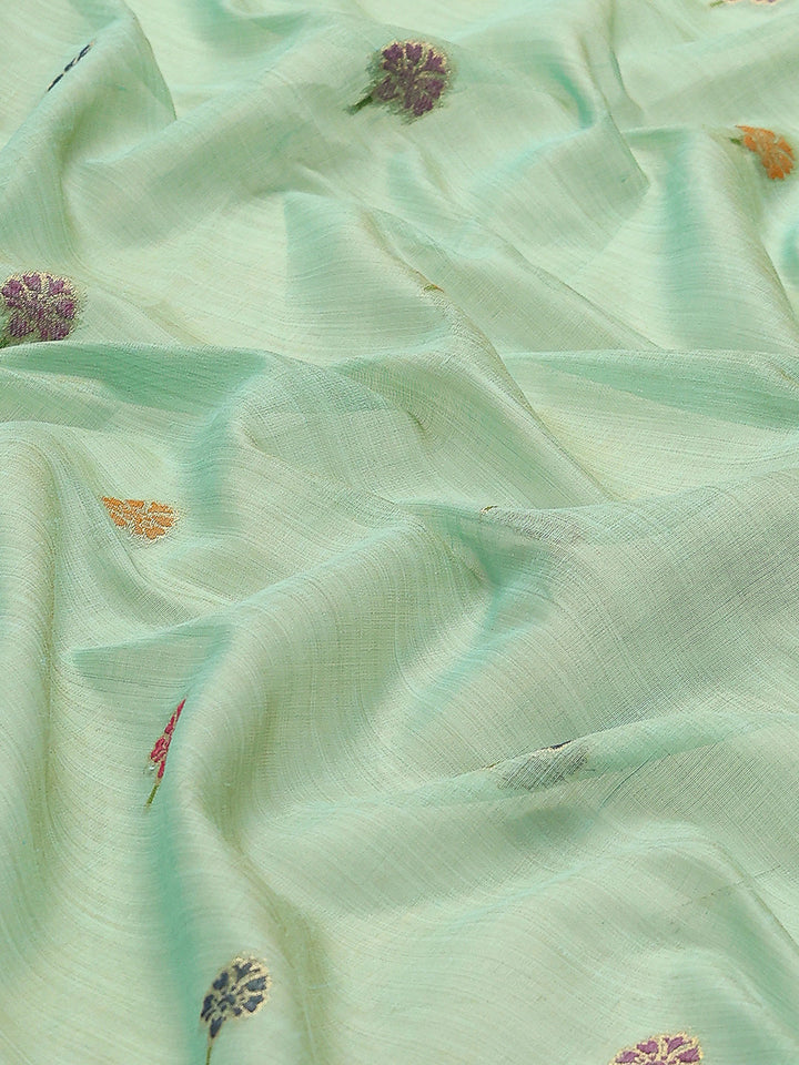 Woven Design Cotton Blend Saree