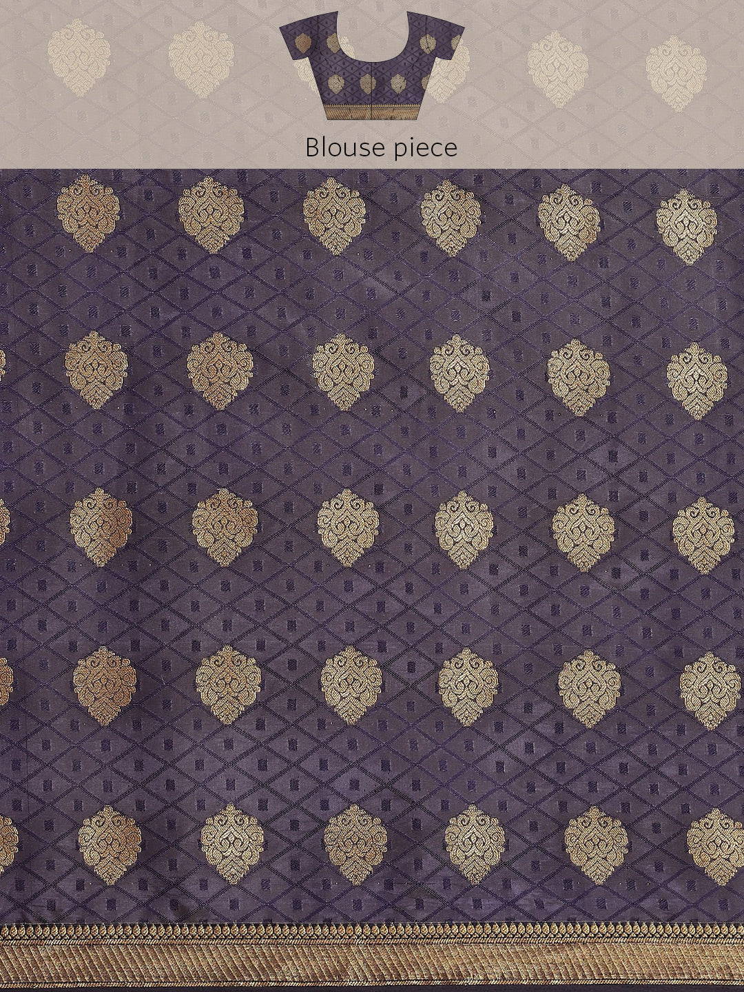Zari Border Booti Art Handloom Woven Saree