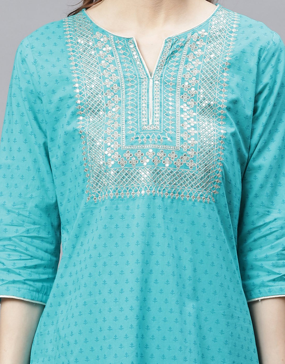 Cotton Kurti Palazzo Set