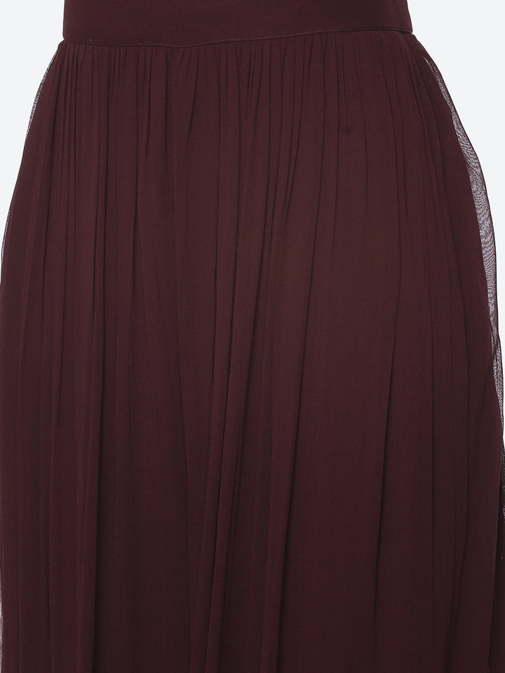 Resham Mirror Georgette Kurta With Palazzo &amp; Dupatta