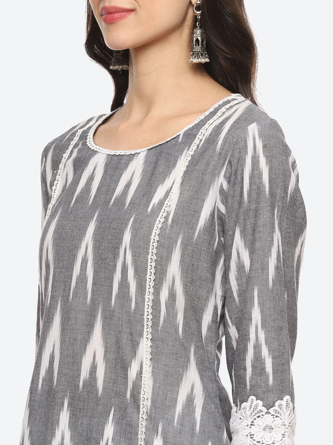 Printed Cotton Kurta With Pant