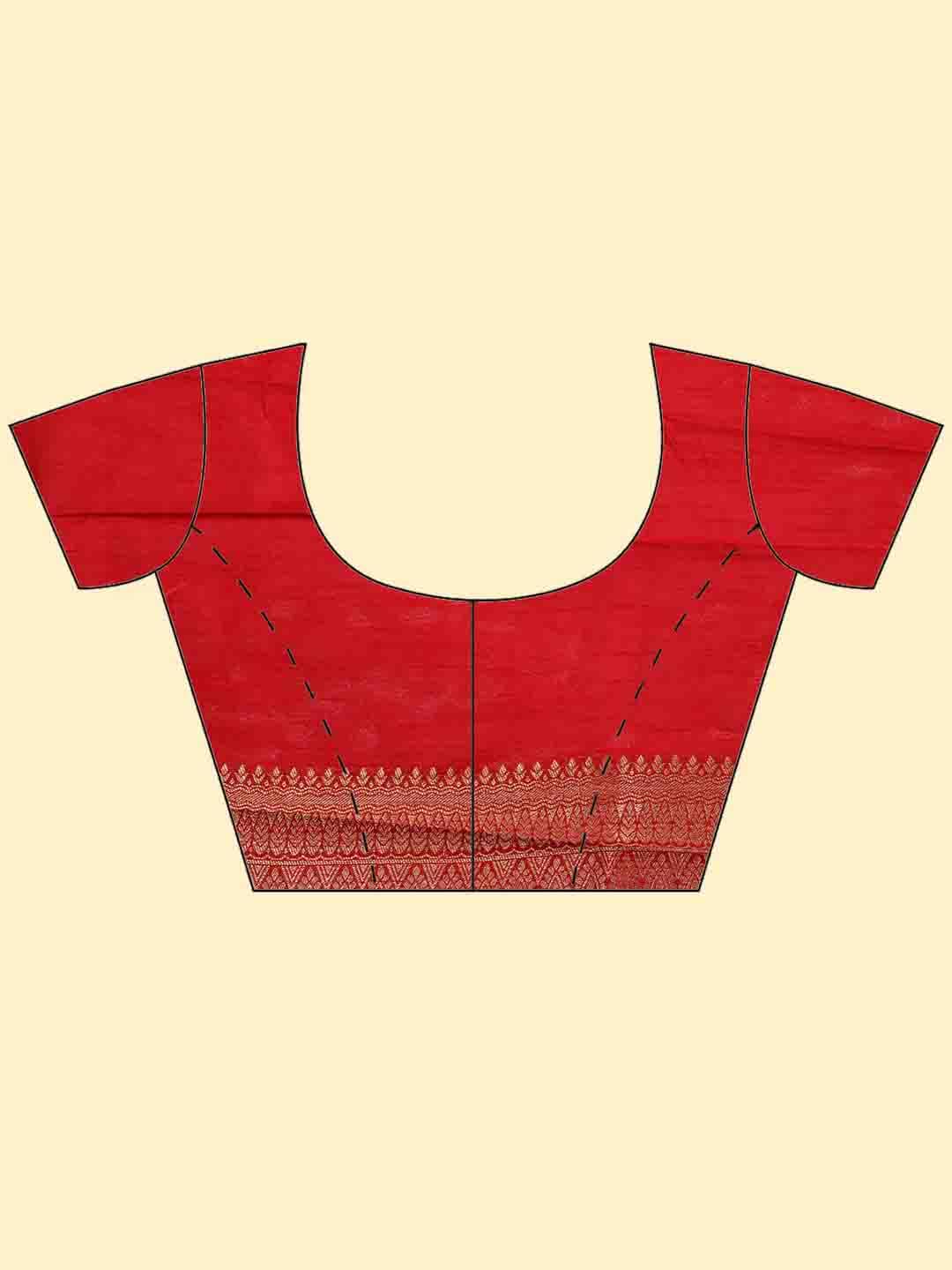 Zari Border Booti Handloom Woven Saree