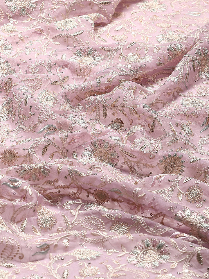 Embroidered Georgette Saree