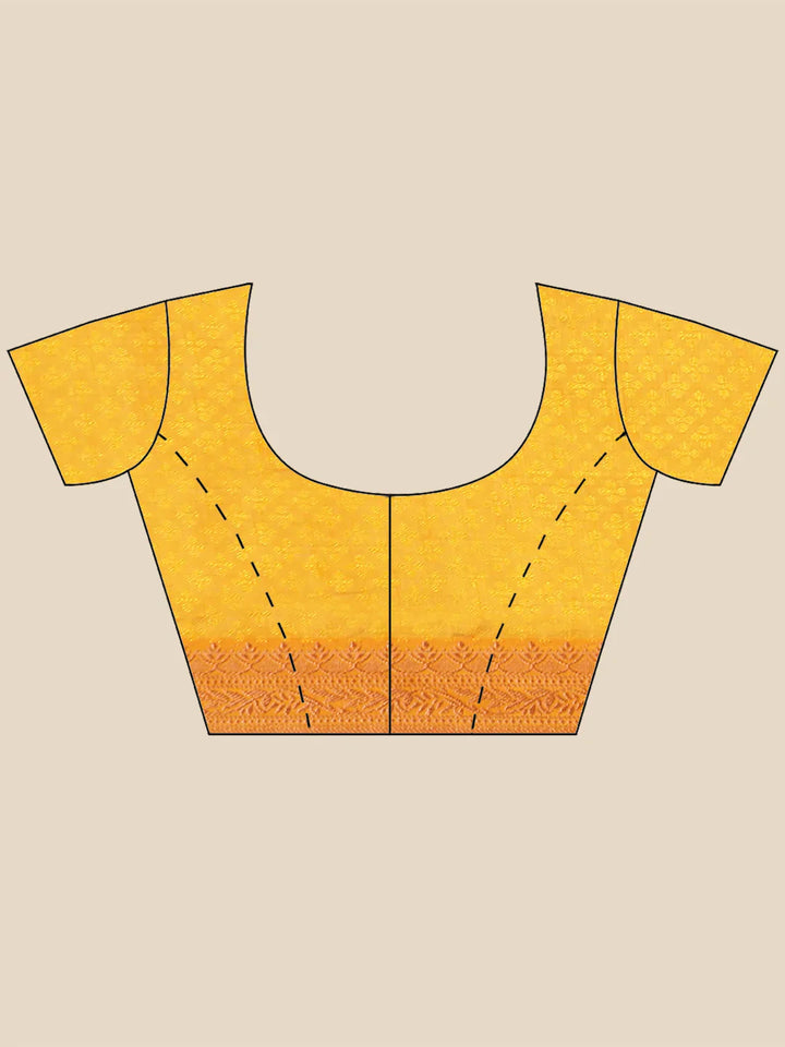 Zari Border Booti Handloom Woven Saree
