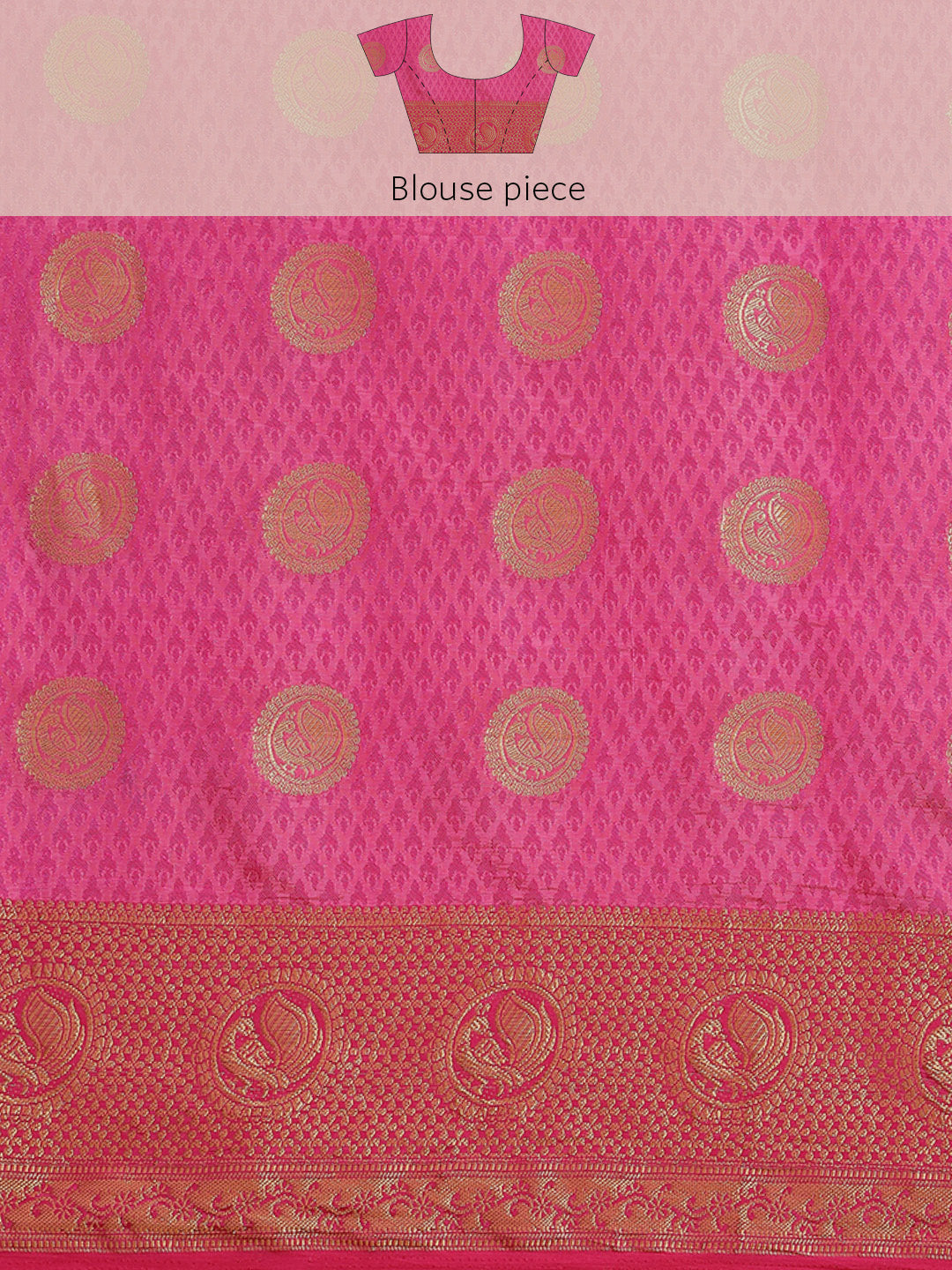 Zari Border Booti Art Handloom Woven Saree