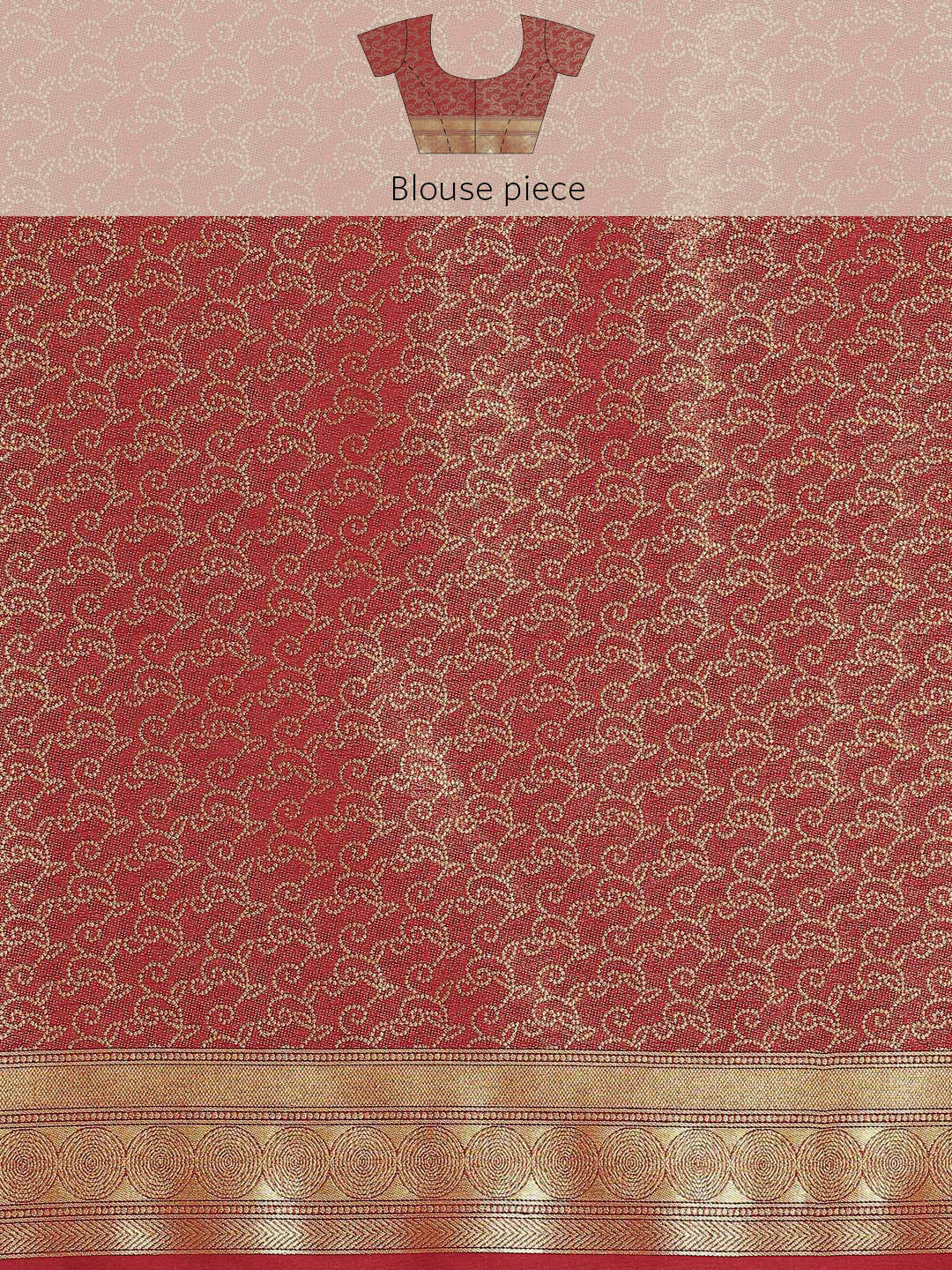 Brocade Zari Jaal Art Handloom Woven Saree