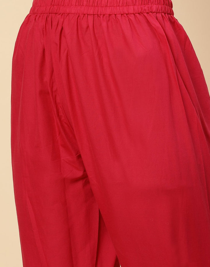 Embroidered Cotton Chanderi Salwar Kameez Stitched Suit With Chanderi Dupatta