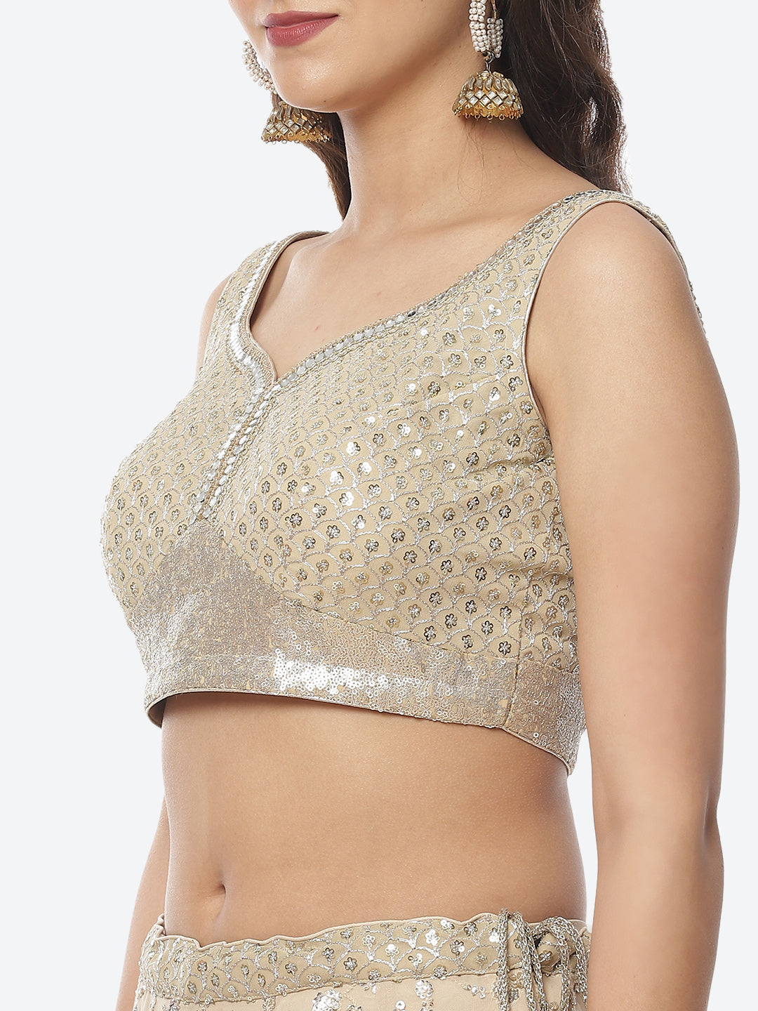 Embroidered Georgette Lehenga Choli With Net Dupatta