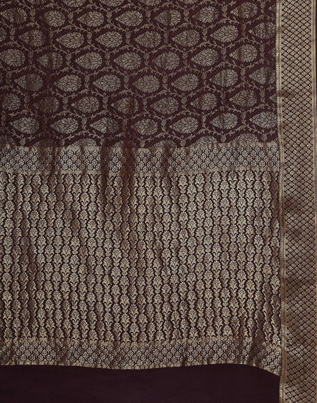 MBZ Meena Bazaar-Peacock Blue Crepe Saree