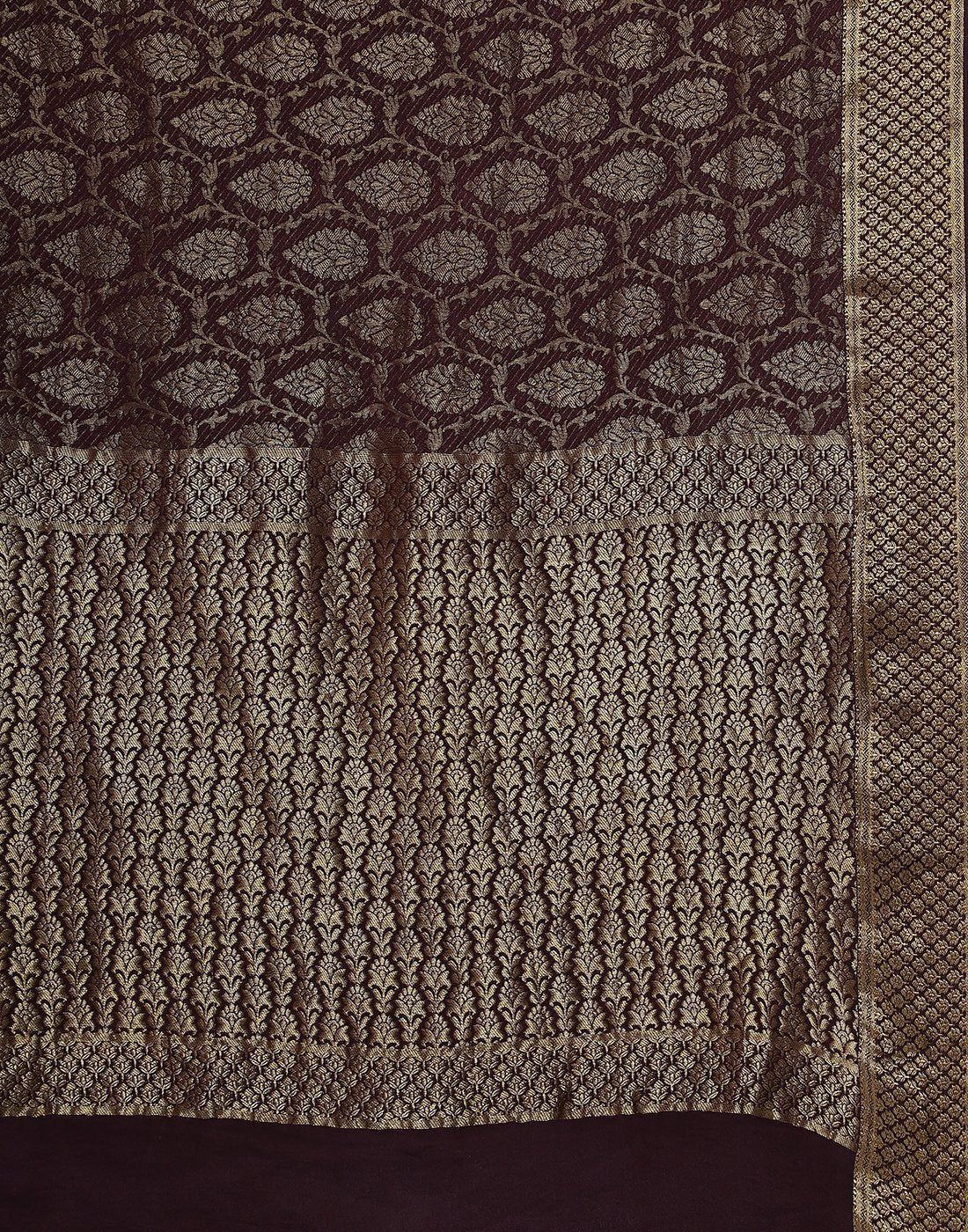 MBZ Meena Bazaar-Peacock Blue Crepe Saree