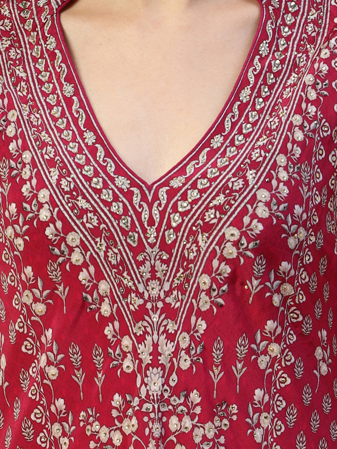 Digital Printed Crepe Gown