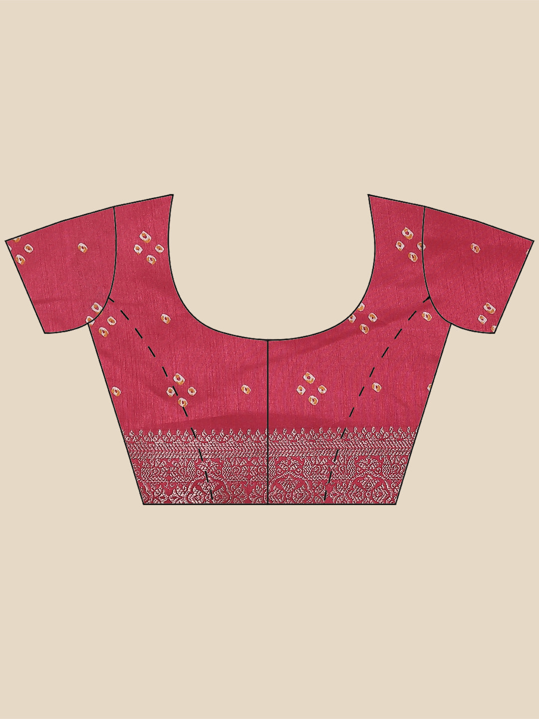 Zari Border Printed Handloom Saree