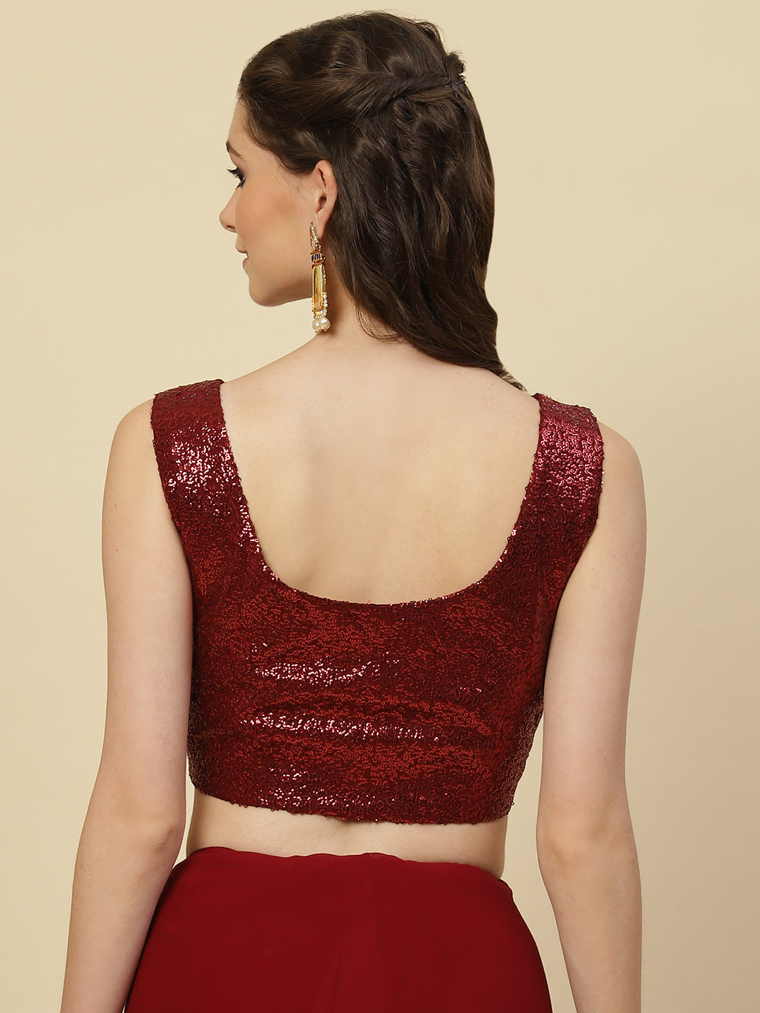 Sequin Embroidered Georgette Saree