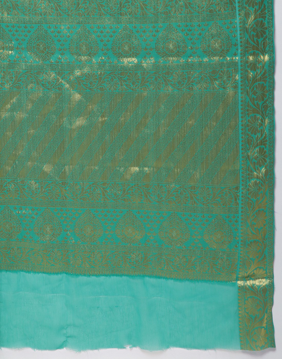 MBZ Meena Bazaar-Art Chiffon Saree with Border Booti