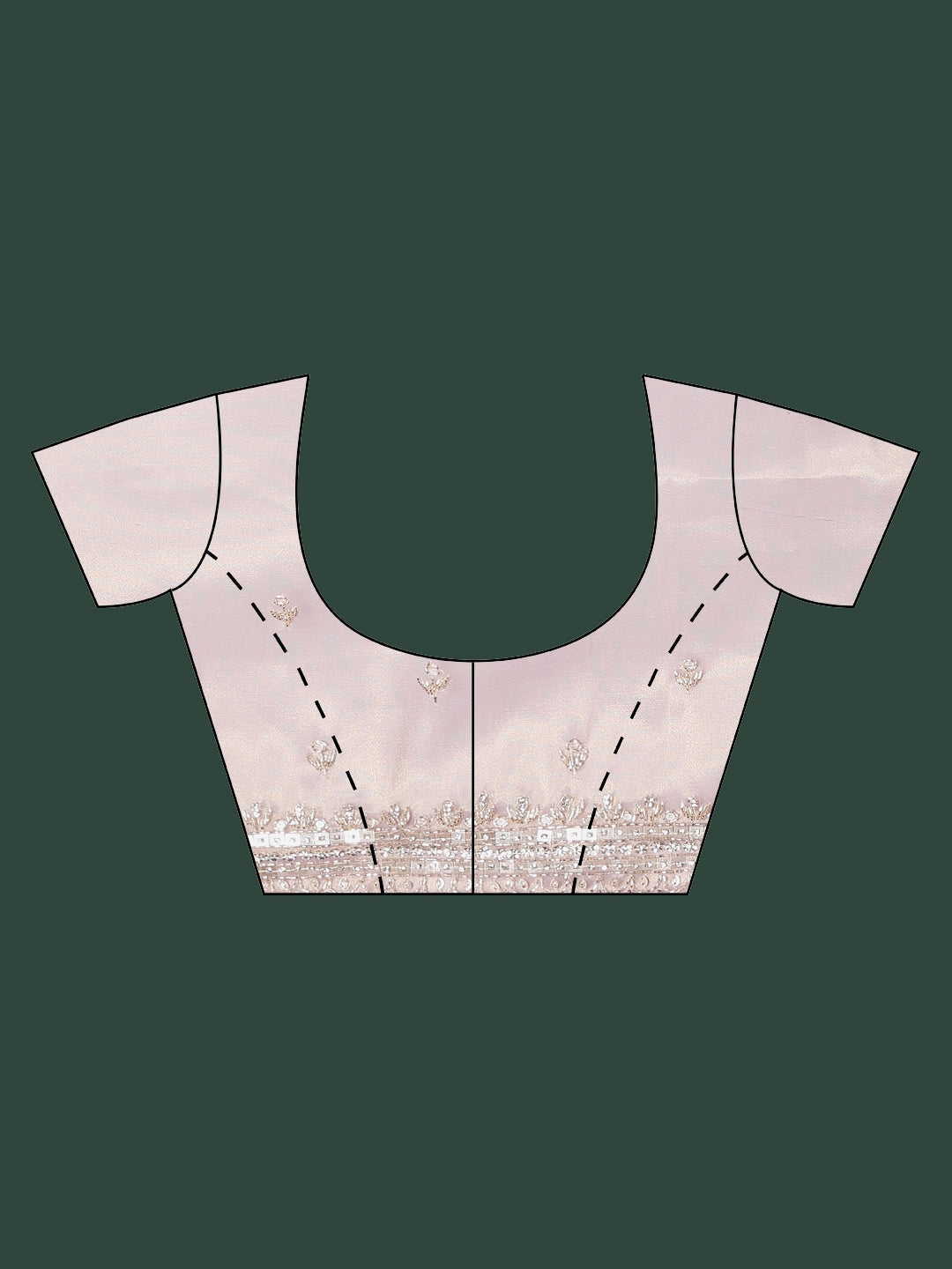 Stone &amp; Sequin Embroidered Tissue Saree