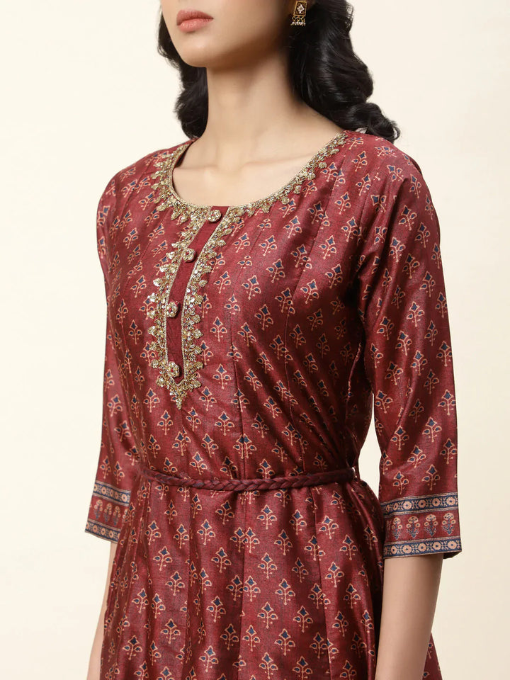 Printed Handloom Anarkali Kurta