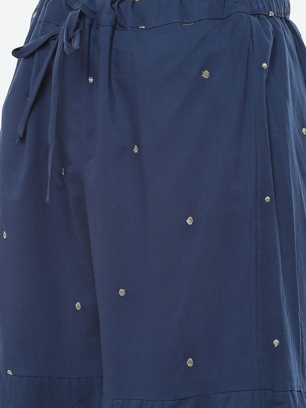 Printed Cotton Kurta With Garara & Chiffon Dupatta