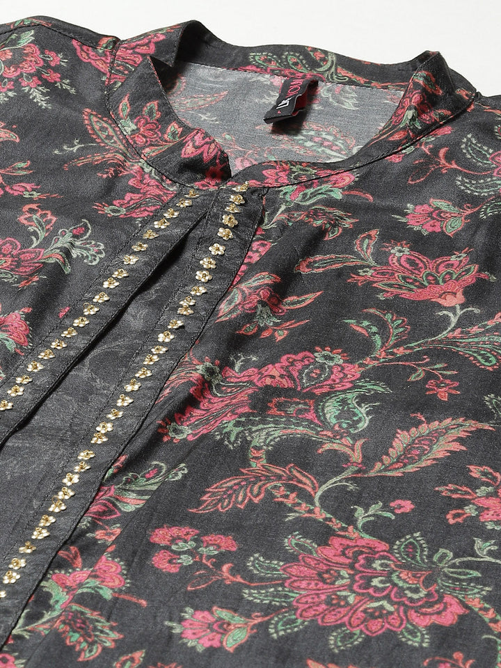 Printed Crepe Kurta With Palazzo