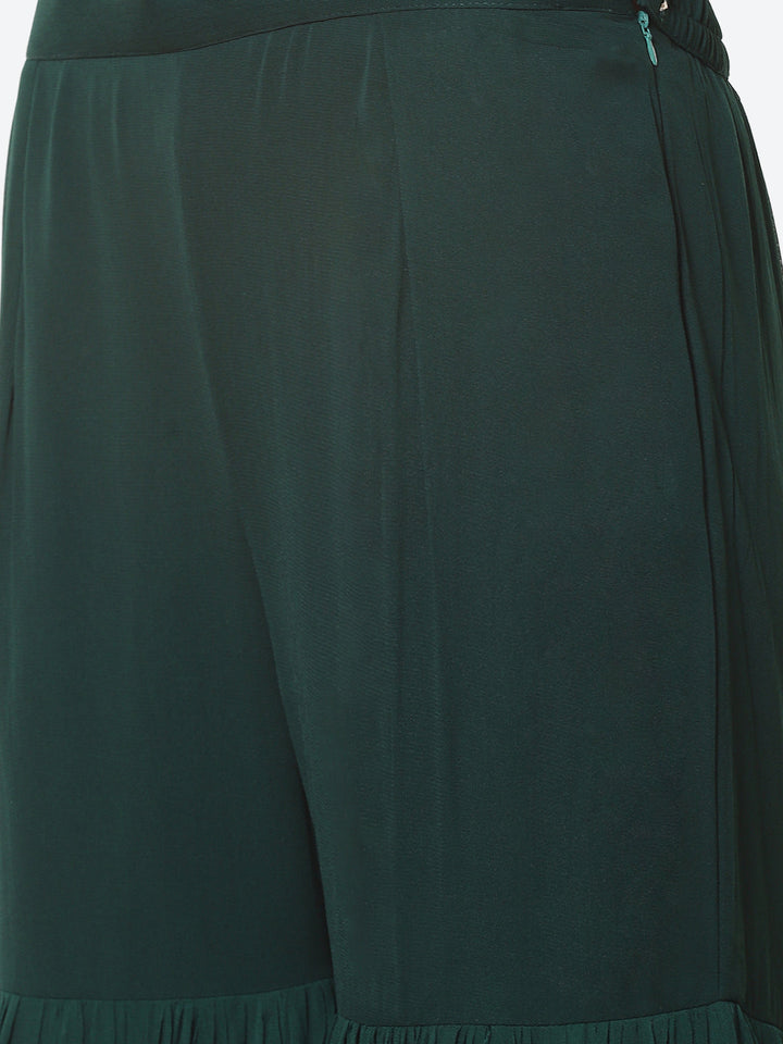 Sequin Georgette Kurti With Palazzo &amp; Georgette Dupatta