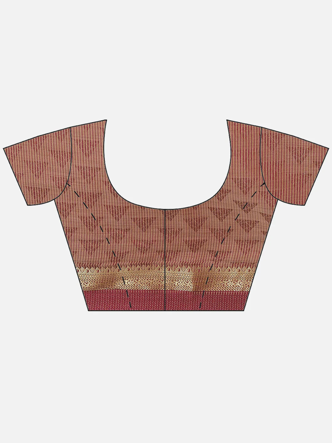 Plain Zari Border Handloom Woven Saree